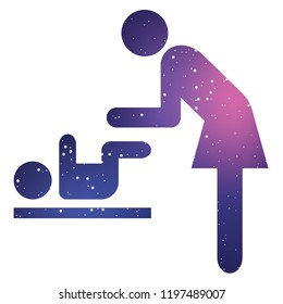 An Illustrated Icon Isolated on a Background - Baby Change