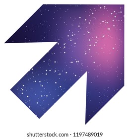 An Illustrated Icon Isolated on a Background - Arrow Up Right