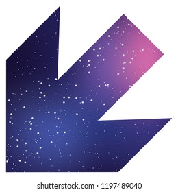 An Illustrated Icon Isolated on a Background - Arrow Down Left