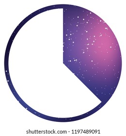 An Illustrated Icon Isolated on a Background - 37 Percent Pie Chart