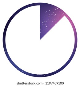 An Illustrated Icon Isolated on a Background - 12 Percent Pie Chart