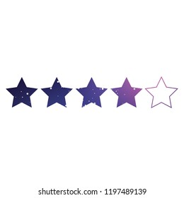 An Illustrated Icon Isolated on a Background - 4 Star Rating