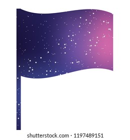 An Illustrated Icon Isolated on a Background - 3D Waving Flag