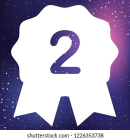 An Illustrated Icon Isolated on a Background - 2nd Place Rosette