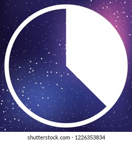 An Illustrated Icon Isolated on a Background - 37 Percent Pie Chart