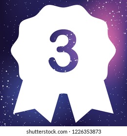 An Illustrated Icon Isolated on a Background - 3rd Place Rosette