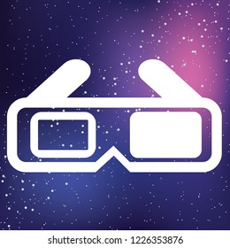 An Illustrated Icon Isolated on a Background - 3D Glasses