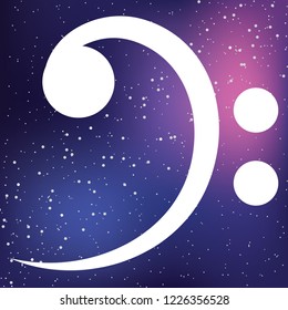 An Illustrated Icon Isolated on a Background - Bass Clef