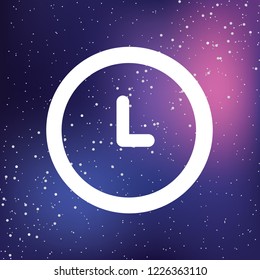 An Illustrated Icon Isolated on a Background - Clock