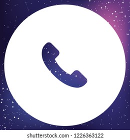 An Illustrated Icon Isolated on a Background - Circle Phone Filled