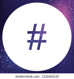 An Illustrated Icon Isolated on a Background - Circle Hash Filled