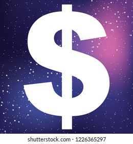 An Illustrated Icon Isolated on a Background - Dollar Sign