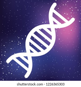 An Illustrated Icon Isolated on a Background - Double Helix