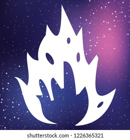 An Illustrated Icon Isolated on a Background - Flames