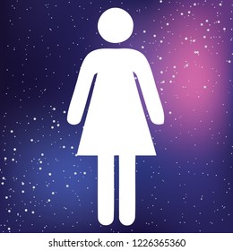 An Illustrated Icon Isolated on a Background - Female