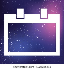 An Illustrated Icon Isolated on a Background - Empty Square Calendar