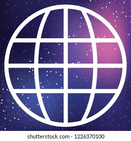 An Illustrated Icon Isolated on a Background - Globe