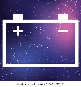 An Illustrated Icon Isolated on a Background - Large Battery