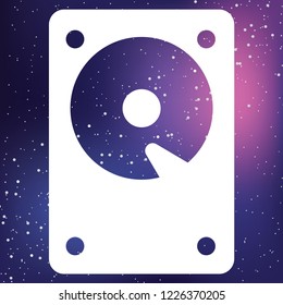 An Illustrated Icon Isolated on a Background - Hard Disk