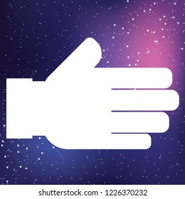 An Illustrated Icon Isolated on a Background - Hand Shake Side
