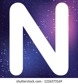 An Illustrated Icon Isolated on a Background - N
