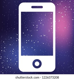 An Illustrated Icon Isolated on a Background - Mobile Phone