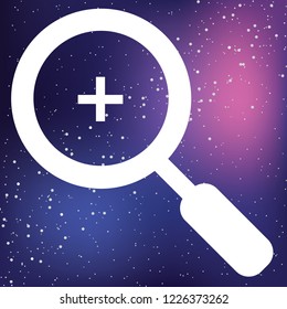 An Illustrated Icon Isolated on a Background - Magnifying Glass Zoom In