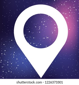 An Illustrated Icon Isolated on a Background - Long Map Pointer Open