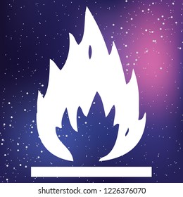 An Illustrated Icon Isolated on a Background - Open Flame