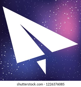 An Illustrated Icon Isolated on a Background - Paper Airplane