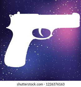 An Illustrated Icon Isolated on a Background - Pistol