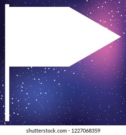 An Illustrated Icon Isolated on a Background - Rectangular Triangle Flag