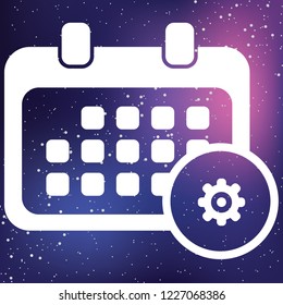 An Illustrated Icon Isolated on a Background - Rounded Calendar Configure