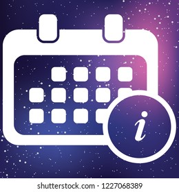 An Illustrated Icon Isolated on a Background - Rounded Calendar Information