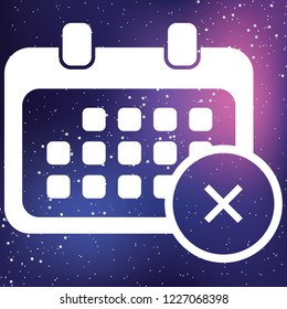 An Illustrated Icon Isolated on a Background - Rounded Calendar Decline