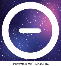 An Illustrated Icon Isolated on a Background - Round Minus