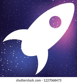 An Illustrated Icon Isolated on a Background - Rocket