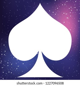 An Illustrated Icon Isolated on a Background - Spades Card Suit