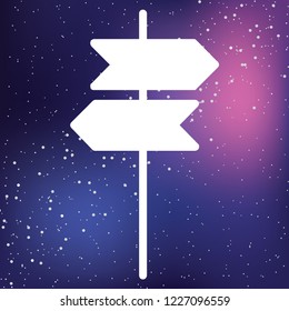 An Illustrated Icon Isolated on a Background - Sign Post Right Left