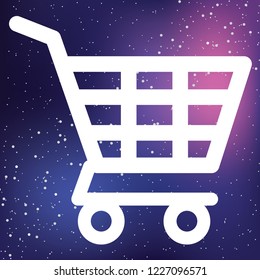 An Illustrated Icon Isolated on a Background - Shopping Trolley