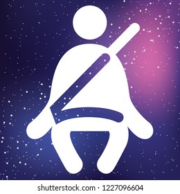 An Illustrated Icon Isolated on a Background - Seatbelt Light-23