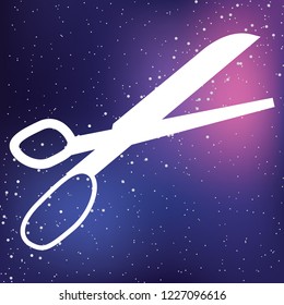An Illustrated Icon Isolated on a Background - Scissors
