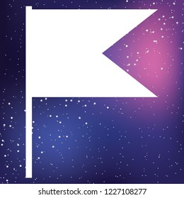 An Illustrated Icon Isolated on a Background - Square Cut Out Flag