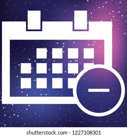 An Illustrated Icon Isolated on a Background - Square Calendar Remove