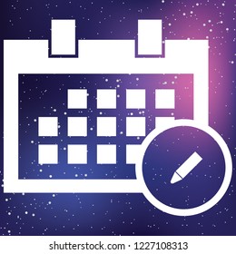 An Illustrated Icon Isolated on a Background - Square Calendar Edit