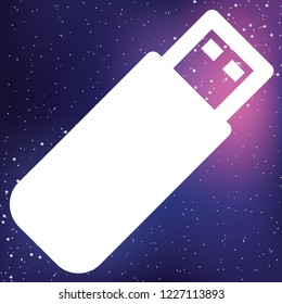 An Illustrated Icon Isolated on a Background - USB Stick