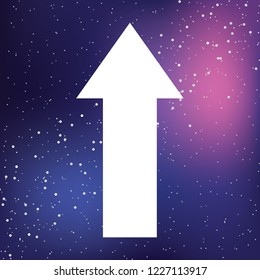 An Illustrated Icon Isolated on a Background - Up Arrow