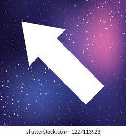 An Illustrated Icon Isolated on a Background - Upper Left Arrow