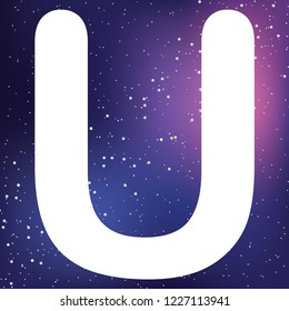 An Illustrated Icon Isolated on a Background - U