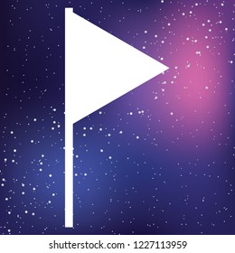 An Illustrated Icon Isolated on a Background - Triangle Flag
